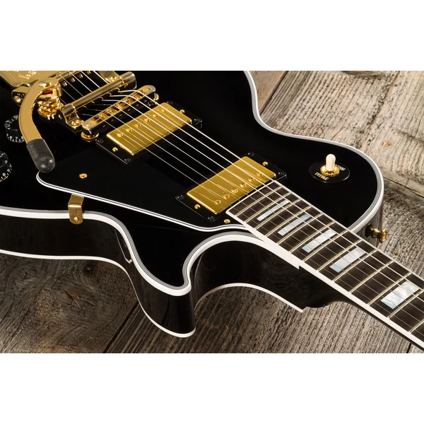 Custom Shop M2M Les Paul Custom Flowerpot Headstock Bigsby #CS402776 - ebony