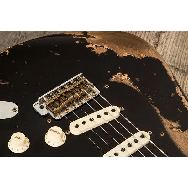 Custom Shop Poblano Stratocaster #CZ579424 - super heavy relic black