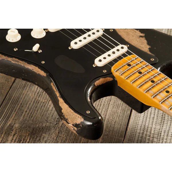 Custom Shop Poblano Stratocaster #CZ579424 - super heavy relic black