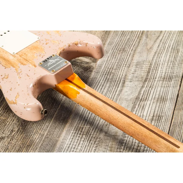 Custom Shop Red Hot Stratocaster #CZ579150 - super heavy relic dirty shell pink