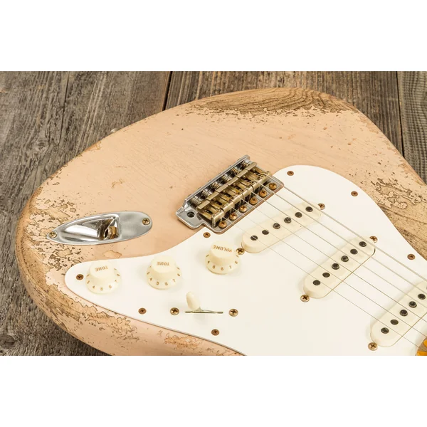 Custom Shop Red Hot Stratocaster #CZ579453 - super heavy relic white blonde