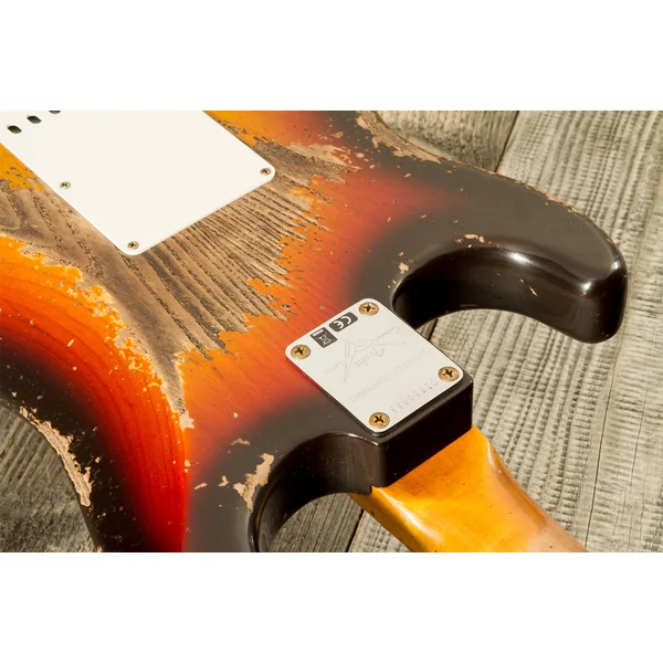 Custom Shop Red Hot Stratocaster #CZ580088 - super heavy relic 3-color sunburst