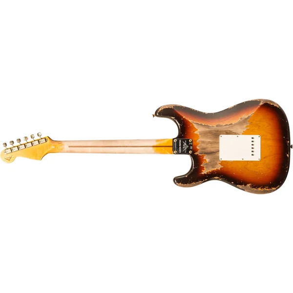 Custom Shop Red Hot Stratocaster #CZ580650 - super heavy relic chocolate 3-color sunburst