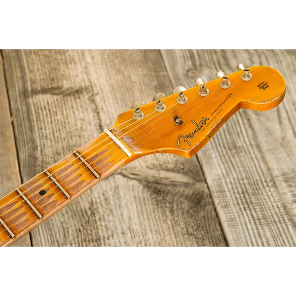 Custom Shop Red Hot Stratocaster #CZ580650 - super heavy relic chocolate 3-color sunburst