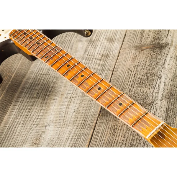 Custom Shop Red Hot Stratocaster #CZ580650 - super heavy relic chocolate 3-color sunburst