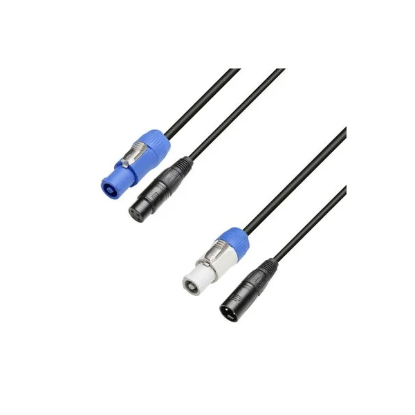 Câble combiné Powercon & XLR (5 Mètres - DMX)