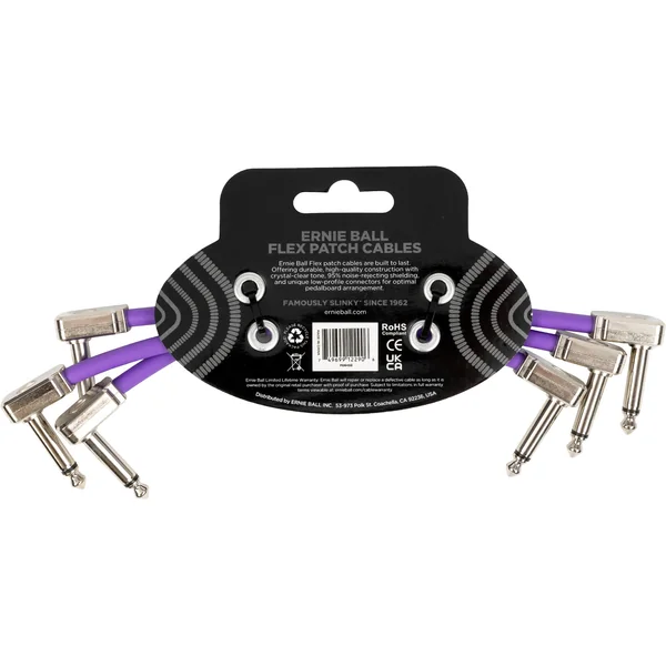 Câble de patch Flex 15cm - Pack de 3 Violet