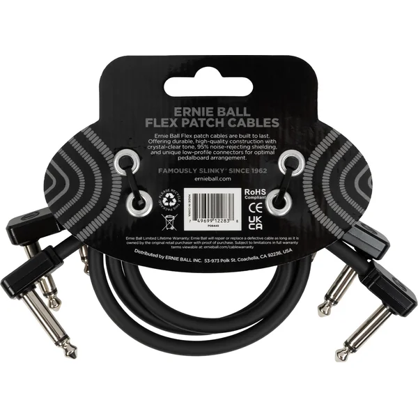 Câble de patch Flex 30cm - Pack de 3 Noir