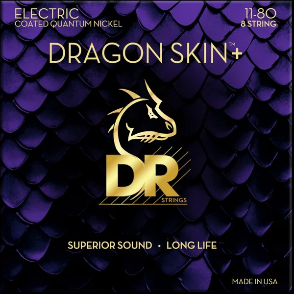 DRAGON SKIN+ Core Technology Coated Wrap 11-80 - 8-string set