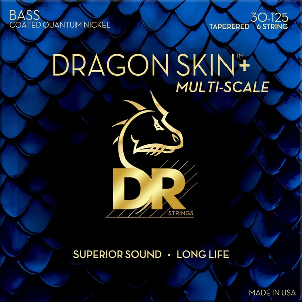 DRAGON SKIN+ Core Technology Coated Wrap 30-125 Tapered Multi-Scale - set of strings