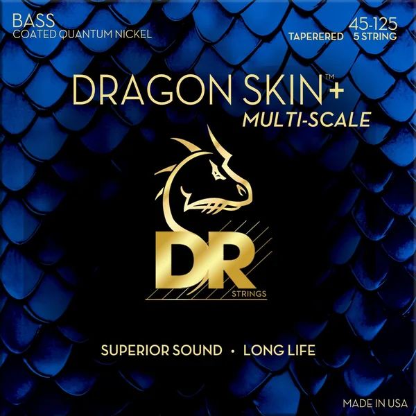 DRAGON SKIN+ Core Technology Coated Wrap 45-125 Tapered Multi-Scale - 5-string set