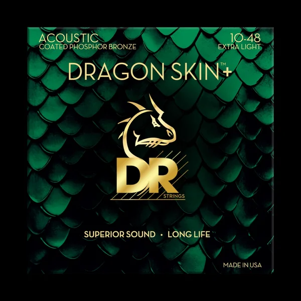 DRAGON SKIN+ Core Technology Coated Wrap Phosphore Bronze 10-48 - set of strings