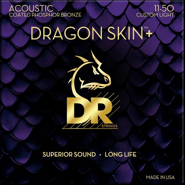 DRAGON SKIN+ Core Technology Coated Wrap Phosphore Bronze 11-50 - set of strings