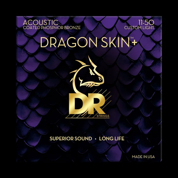 DRAGON SKIN+ Core Technology Coated Wrap Phosphore Bronze 11-50 - set of strings