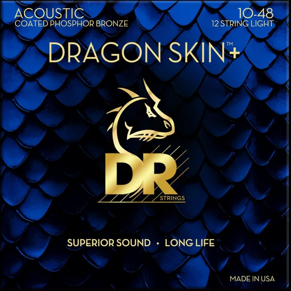 DRAGON SKIN+ Core Technology Coated Wrap Phosphore Bronze - 12-string set