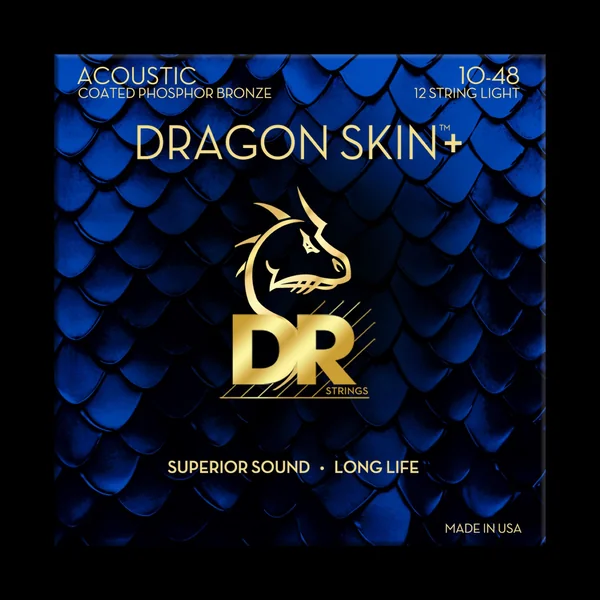 DRAGON SKIN+ Core Technology Coated Wrap Phosphore Bronze - 12-string set