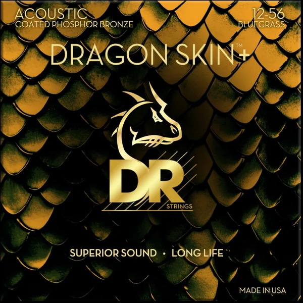 DRAGON SKIN+ Core Technology Coated Wrap Posphore Bronze Bluegrass 12-56 - set of strings