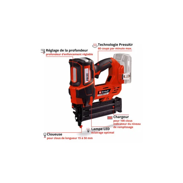 EINHELL Cloueuse FIXETTO18/50 N Solo