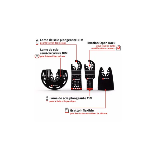 EINHELL Kit Multitools de 4 pièces