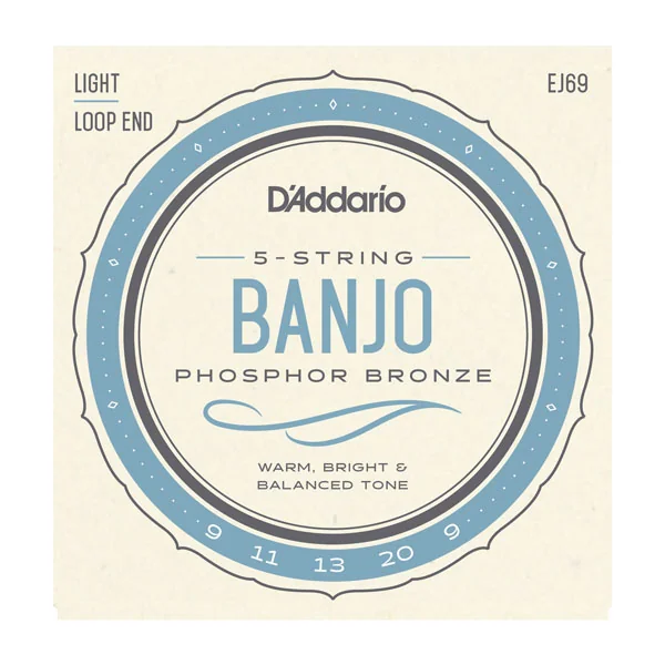 EJ69 5-String Banjo Phosphor Bronze 9-20 - jeu de 5 cordes