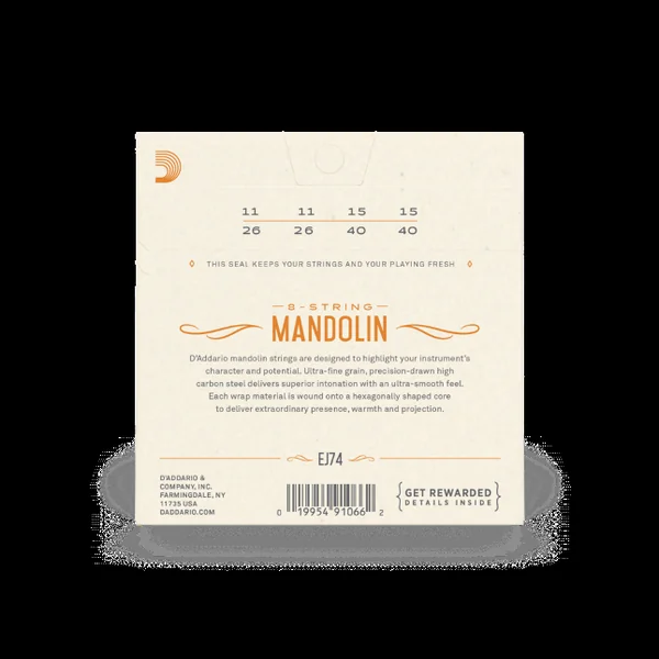 EJ74 Mandolin Phosphor Bronze 11-40 - jeu de 6 cordes