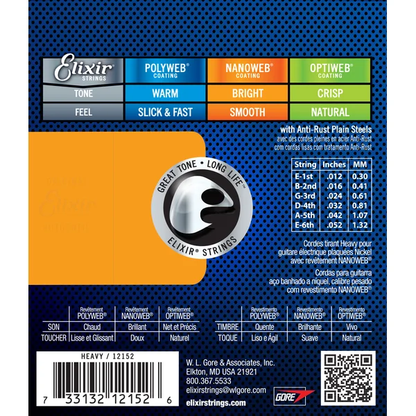 Electric (6) Nanoweb NPS 12-52 - jeu de 6 cordes
