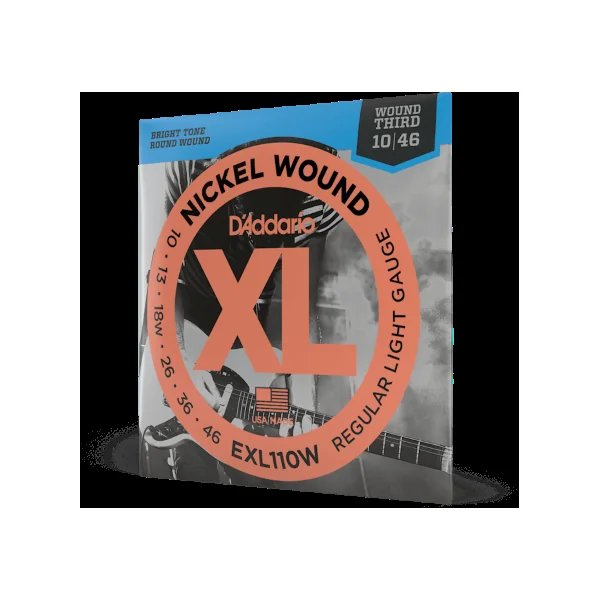 EXL110W Nickel Wound Regular Light Wound 3rd 10-46 - set of strings