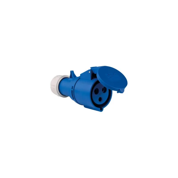 FICHE FEMELLE 3 POLES P17 (2P+T) BLEU 230V 16A PRO PCE (160220)