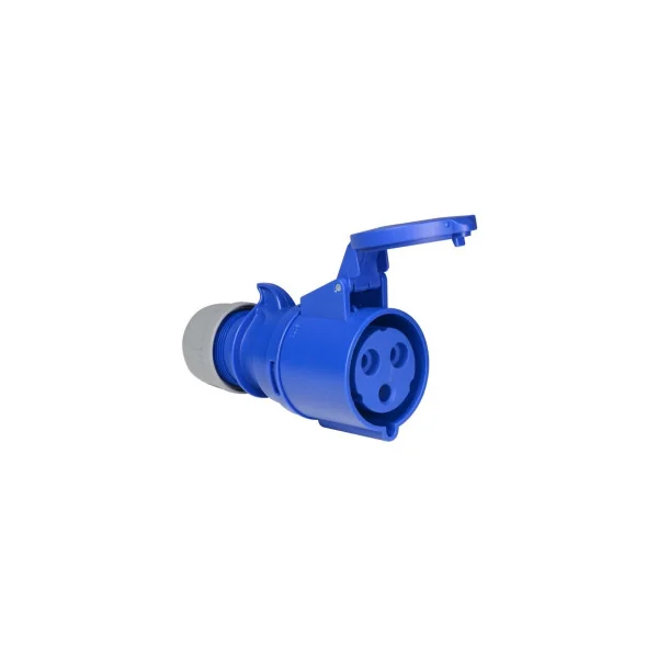 FICHE FEMELLE 3 POLES P17 (2P+T) BLEU 230V 32A PRO 223-6 PCE (160220)