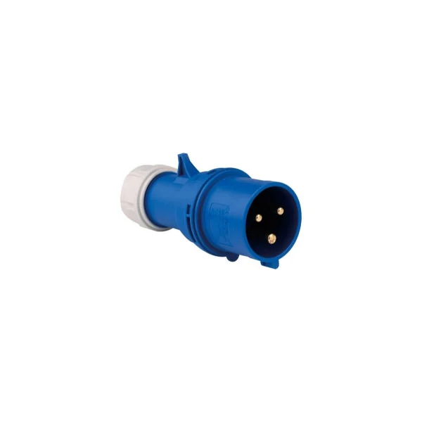 FICHE MALE 3 POLES P17 (2P+T) BLEU 230V 16A PRO PCE (120180)