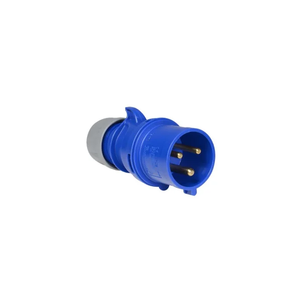 FICHE MALE 3 POLES P17 (2P+T) BLEU 230V 32A PRO PCE (160220)