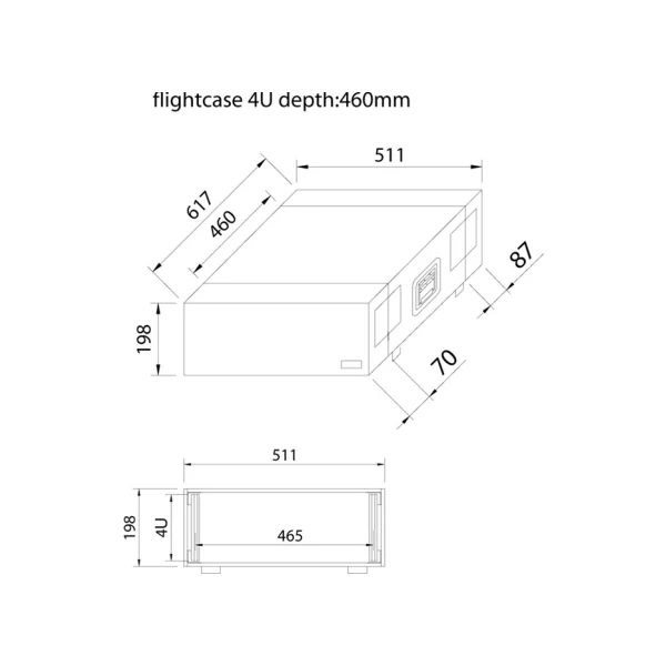 Flightcase rack 19" 4U Power Dynamics – Protection professionnelle pour matériel audio