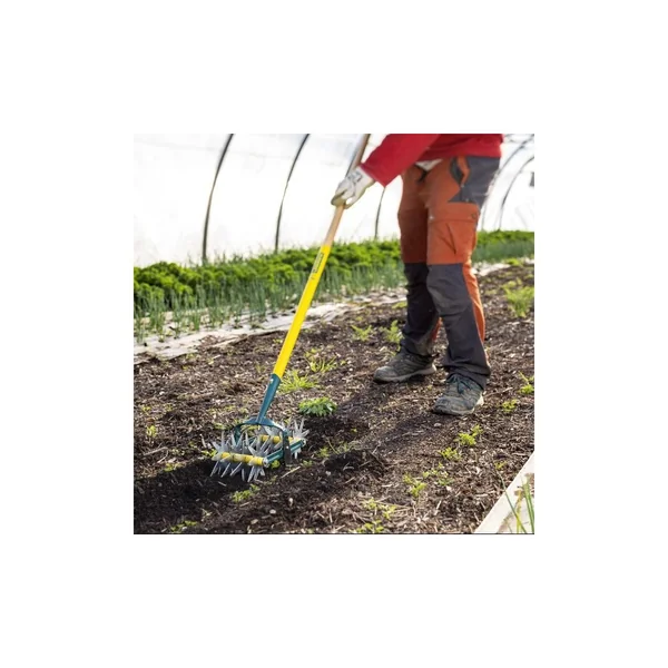 Grattoir oscillant + double émietteur naturOvert manche bois 100% PEFC 150 cm