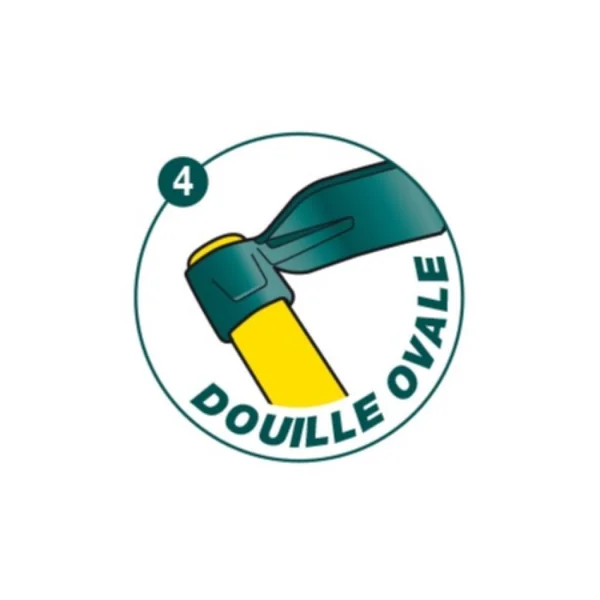 Houe Duopro douille ovale 52x35 forgée 14 cm manche bois 130cm PEFC 100%