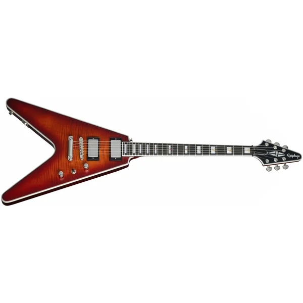 Inspired By Gibson Modern Prophecy Flying V - aged bengal tiger burst