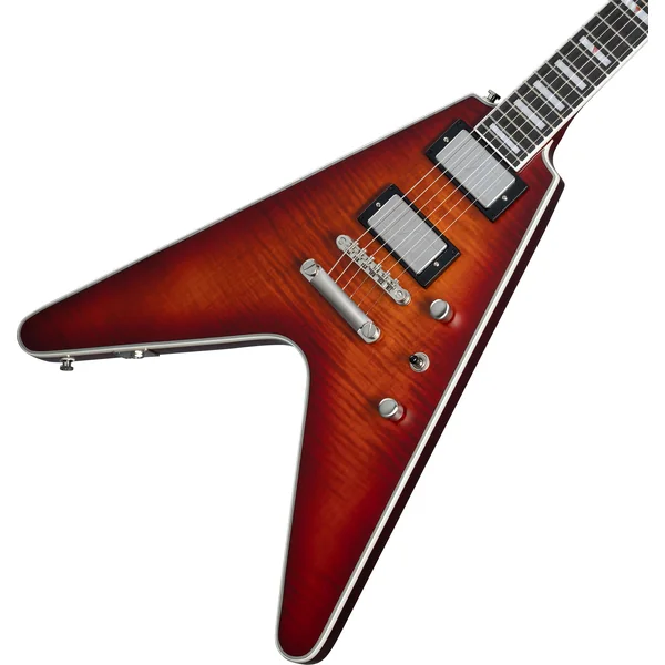 Inspired By Gibson Modern Prophecy Flying V - aged bengal tiger burst