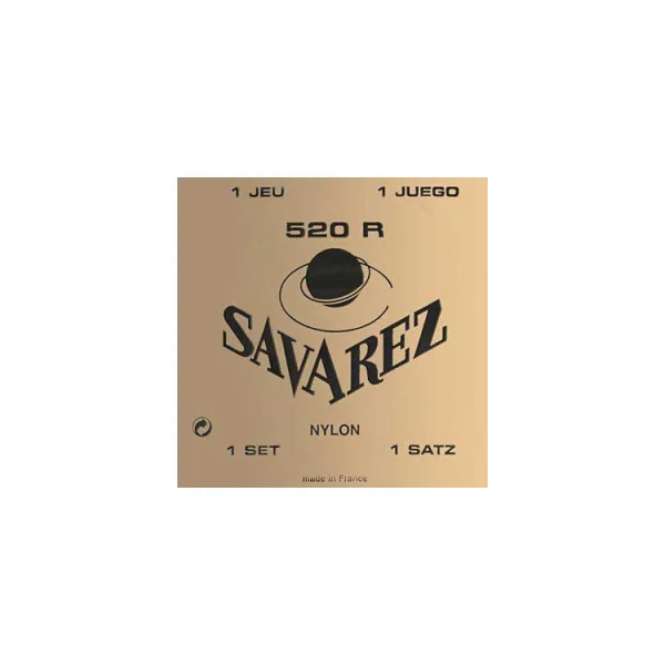 JEU DE CORDES CLASSIQUES TRADITIONNELLES ROUGE TIRANT NORMAL SAVAREZ