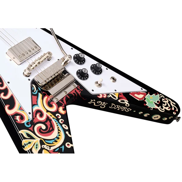 Jimi Hendrix Love Drops Flying V - ebony