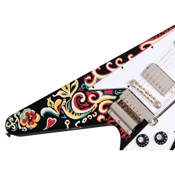 Jimi Hendrix Love Drops Flying V - ebony