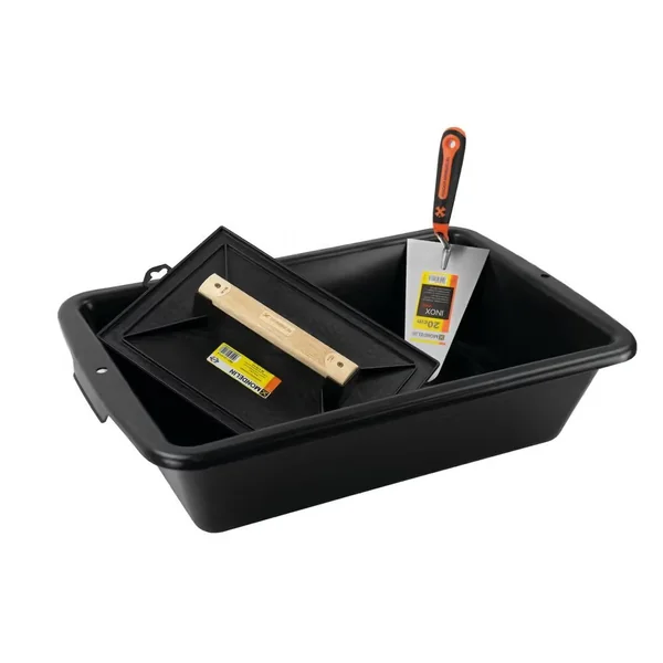 Kit de Maçon Auge 25L avec Truelle et Taloche - Mondelin