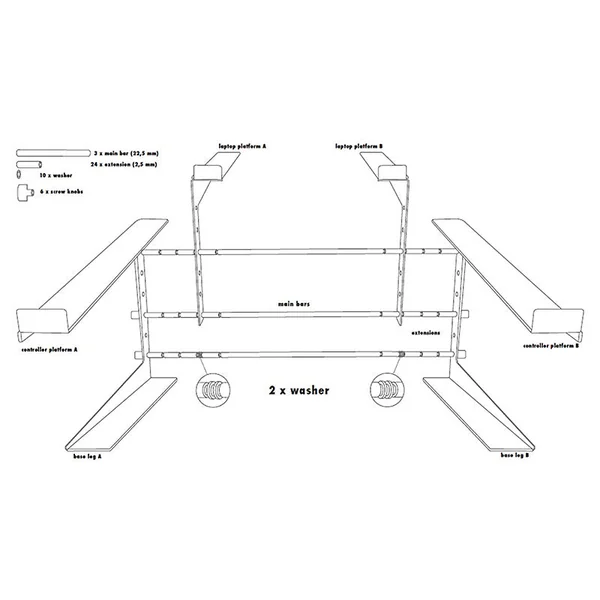 Laptopstativ til DJ, Controller og Mixer