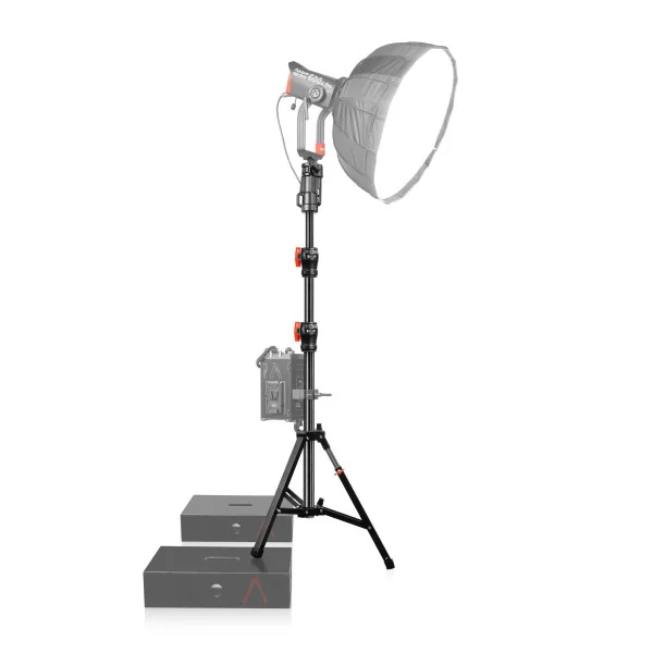 LBDR6 - Low Boy Double Riser Stand Black/Chrome 6’9’’
