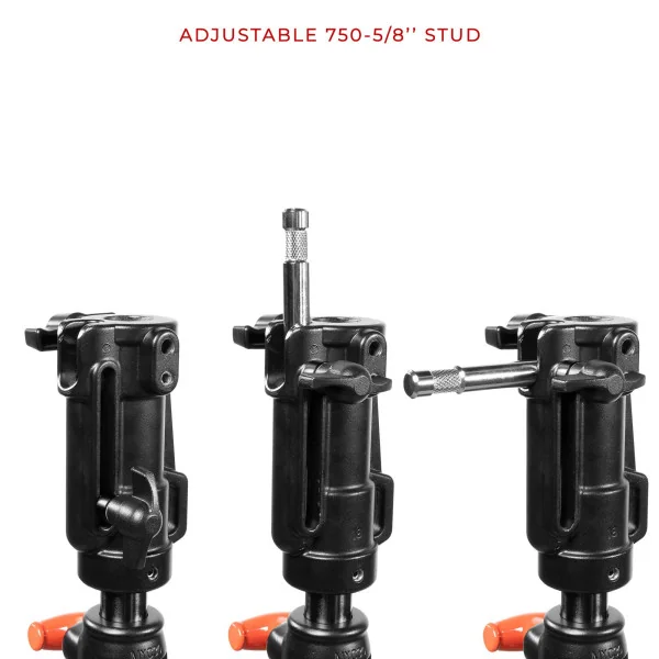 LBDR6 - Low Boy Double Riser Stand Black/Chrome 6’9’’