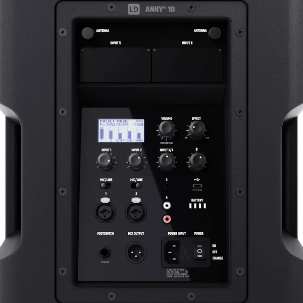 LD Systems ANNY® 10 - 10" système PA Bluetooth® portable sur batterie avec mixer