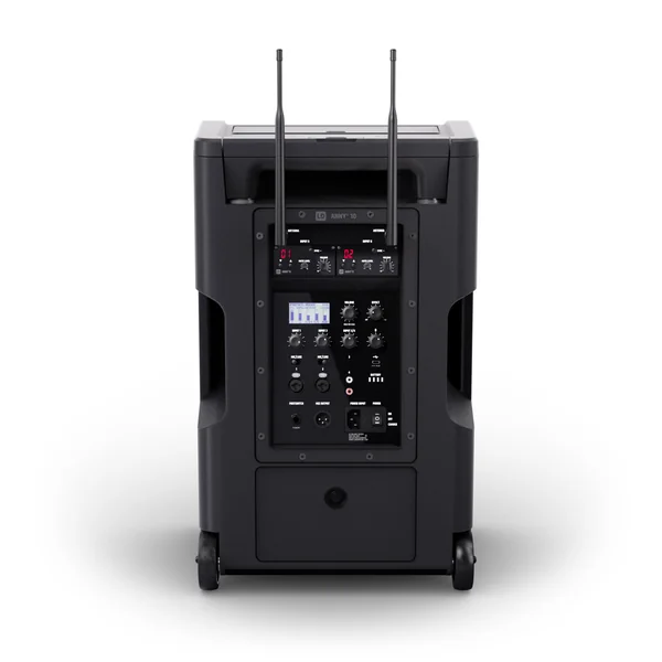 LD Systems ANNY® 10 BPH 2 B8 - Système PA Bluetooth® portable 10" sur batterie avec mixer et 2x micros serre-tête (incl. bodypacks)
