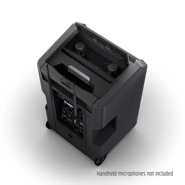 LD Systems ANNY® 10 BPH 2 B8 - Système PA Bluetooth® portable 10" sur batterie avec mixer et 2x micros serre-tête (incl. bodypacks)