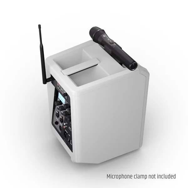LD Systems ANNY® 8 HHD B5 W - Enceinte PA Bluetooth® portable sur batterie avec mixer et 1x micro main sans fil, blanc pur