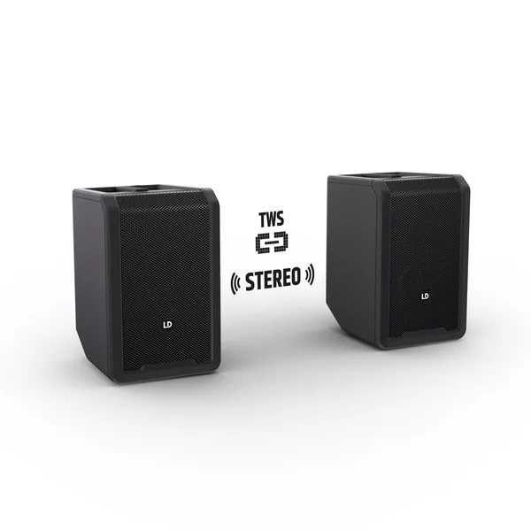 LD Systems ANNY® 8 HHD B8 - Enceinte PA Bluetooth® portable sur batterie avec mixer et 1 x micro main sans fil, noir de scène Black