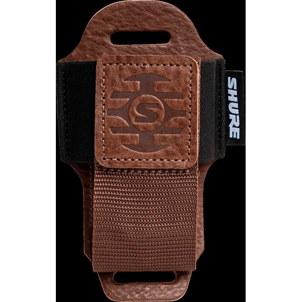 Leather pouch brown for wireless pocket transmitter