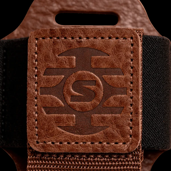 Leather pouch brown for wireless pocket transmitter